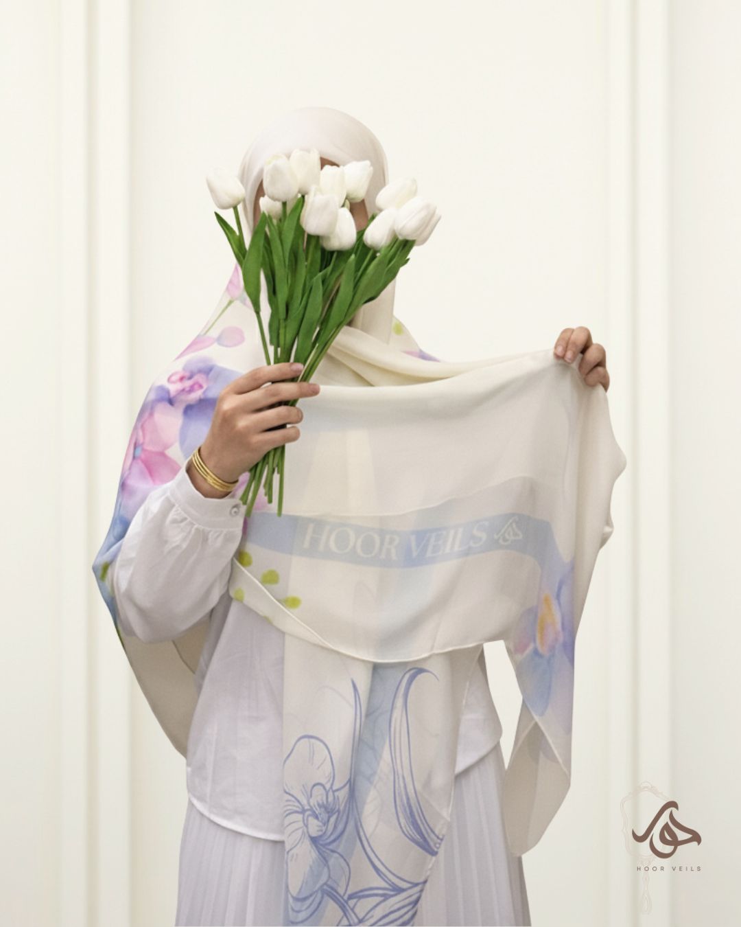 Orchid Luxe Pure Italian Silk-White Floral