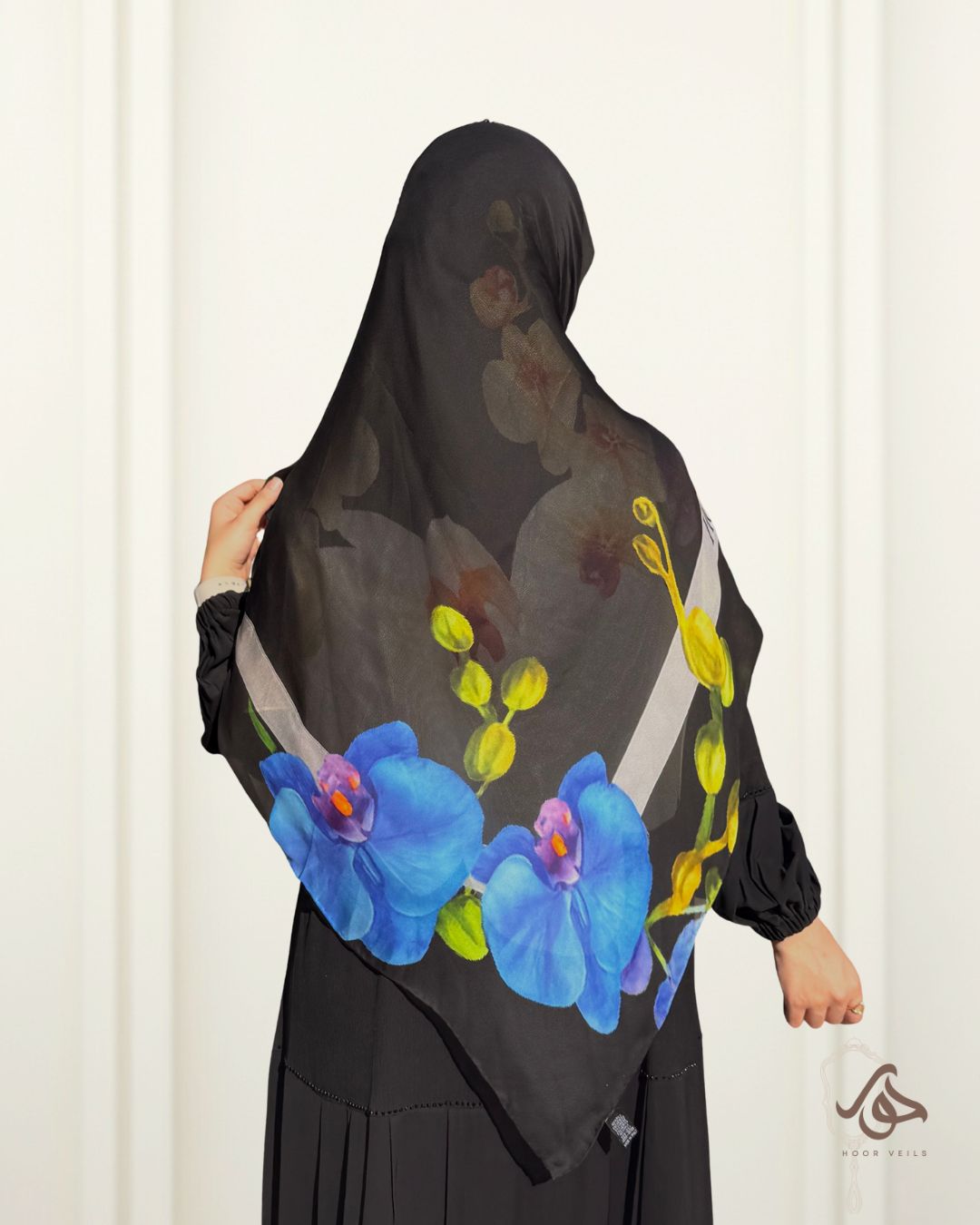 Orchid Luxe Pure Italian Silk-Black and Mix