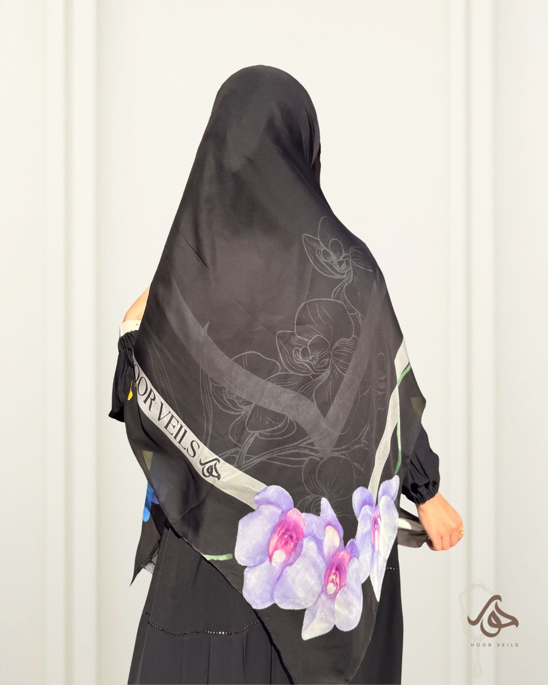 Orchid Luxe Pure Italian Silk-Black and Mix