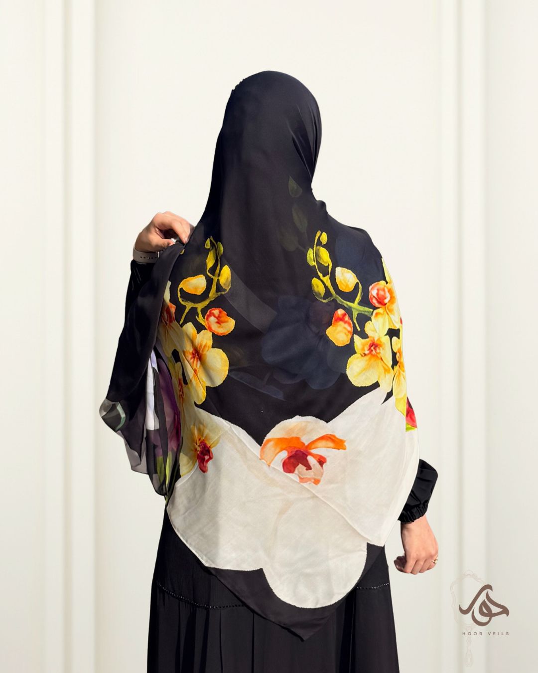 Orchid Luxe Pure Italian Silk-Black and Mix